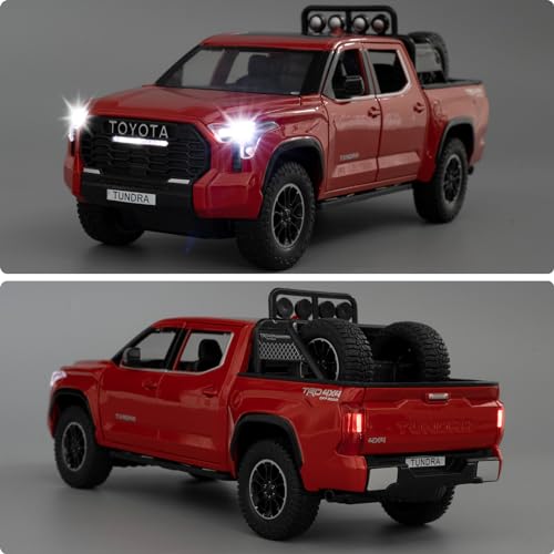 WAKAKAC 1:24 Camioneta Pickup Off-Road Tundra Roja miniatura 5