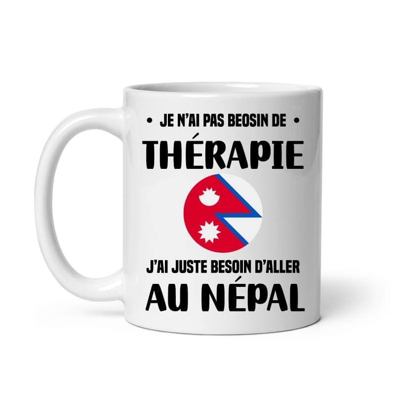 MugSmile Mug Népal thérapie vacances départ voyage Tasse Népal
