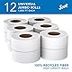 Scott 1000 Jumbo Rolle Jr. Commercial WC-Papier (67805), 100% recycelten Fasern, 2 lagig, weiß, 12 Rollen/Fall, 1000 ’/Rolle