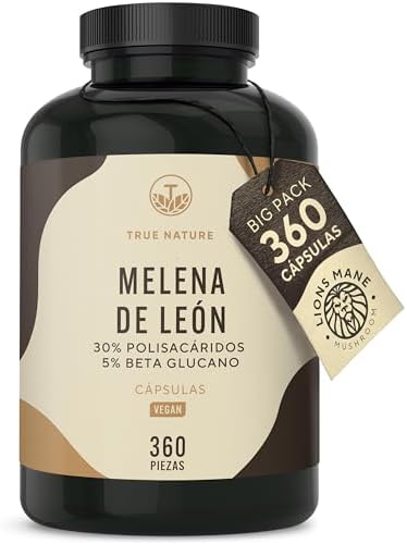 Melena de León 60.000mg (Extracto 30:1) - 360 cápsulas - Lions ma...