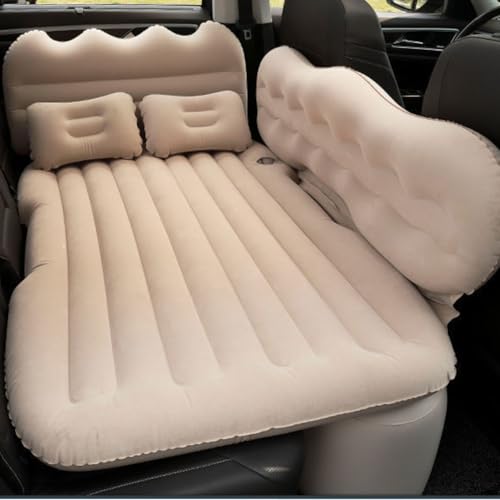 GWFBLID Colchón de Coche Inflable con Bomba de Aire y Almohada Cama de Aire Portátil para Viajes Camping Aire Libre Cama Hinchable Coche Grueso Cómodo y Duradero para Maletero Camas inflables