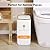MOPALL Automatic Bathroom Trash Can with Lid, 3.1 Gallon / 13L Smart Motion Sensor Touchless Small Waste Basket, Slim Plastic Garbage Can for Bedroom Kitchen Office Home Toilet, White & Gold
