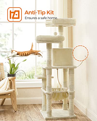 FEANDREA Albero per Gatti Alto 143 cm, Tiragraffi