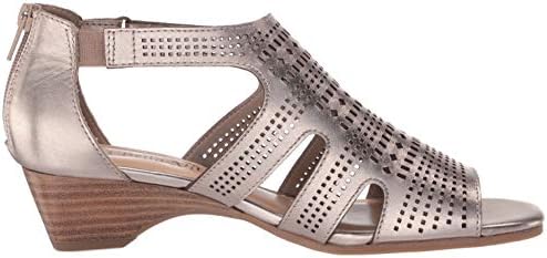 Bella Vita Women's Fashion Casual Heeled Sandal, Champange Leather, 8 X-Wide | Image 5