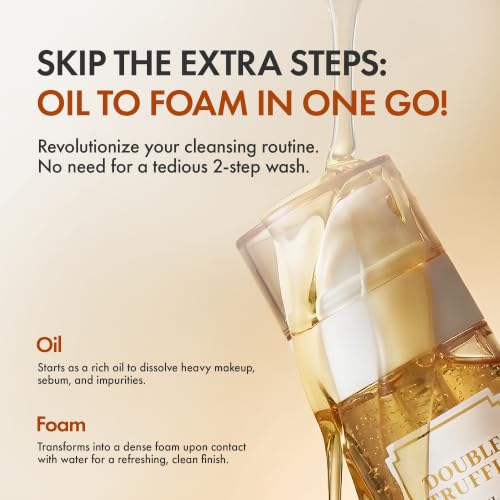 Image of MAXCLINIC Double Truffle Biome Oil Foam - Hydrating Facial Cleanser with 88% Skincare Formula for Dirt Oil & Makeup Buildup - Gentle Foaming Face Wash for All Skin Types - Korean Skin Care 3.72 fl oz