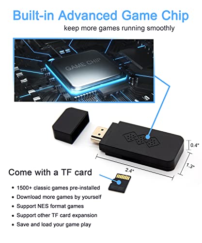 Cicystore Retro Game Console With 1500 Retro Video Games, Hdmi Hd Output Nes Retro Game Console, Old Arcade Plug And Play Video Games Console Is An Gift Choice For Children And Adults #TOP3