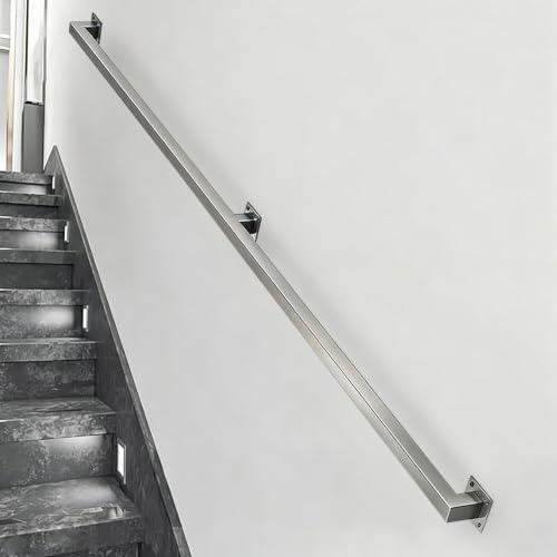 Main courante escalier support mural barre appui securite acier inoxydable - 2