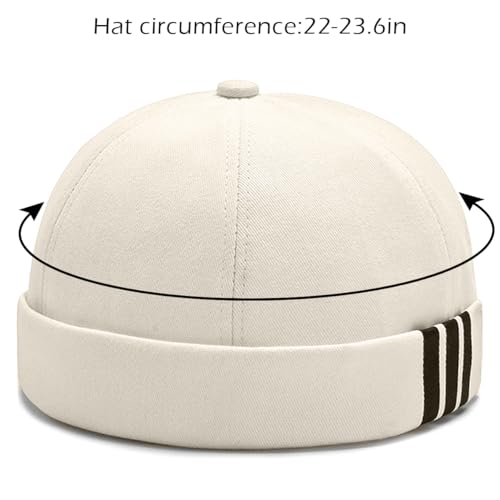 Image of Dome Brimless Hats for Women Men Beanie Docker Cap Sailor Skull Cap