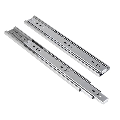 DECORITEN 14 Inch Drawer Slides, Soft Close Drawer Slide Glides Ball Bearing Full Extension Cabinet Slides, 3 Folds, Heavy Duty, 1 Pair
