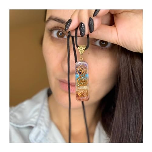 7 Chakra Necklace and Chakra Bracelet - Chakra Jewelry Set for Women & Men - Orgone Chakra Pendant with Adjustable Cord for Spiritual Healing4