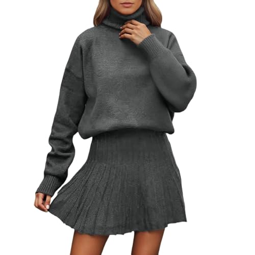 Vestido de suéter de moda midi tipo túnica de manga larga