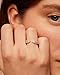 PAVOI Rhodium Plated Cuff Statement Ring for Women | Cubic Zirconia Eternity Bands | Open Stackable Rings for Women | Size 5