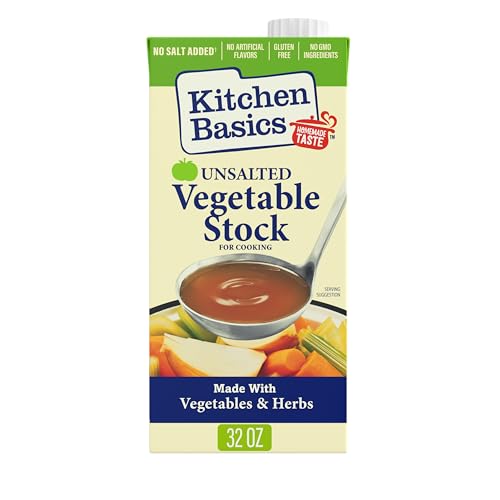 Kitchen Basics Unsalted Vegetable Stock, 32 oz | No Artificial Flavors and Gluten Free |