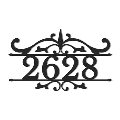 Personalized House Number Metal Sign, Custom Address Plaque, Decorative House