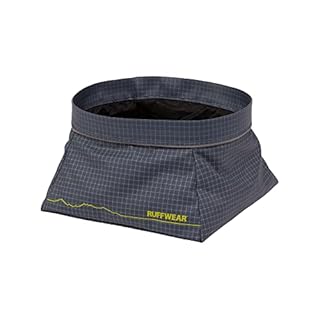RUFFWEAR, Great Basin Dog Bowl, Waterproof, Packable Food and Water Bowl, Slate Blue, Large (B0991FM5NP)