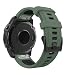 Produktbild MoKo Armband Kompatibel mit Garmin Fenix 7/7 Pro/6/6 Pro/5/5 Plus/Forerunner 965/955/945/Instinct Solar/Instinct 2, Quick Fit 22mm Weiches Silikon Ersatzarmband Uhrenarmband, Armeegrün/Schwarz