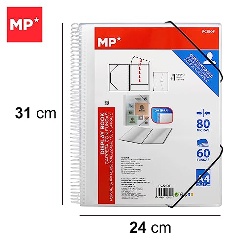 Classeur à pochettes 80 microns rigide MP PC510F protège-document A4 personnalisable