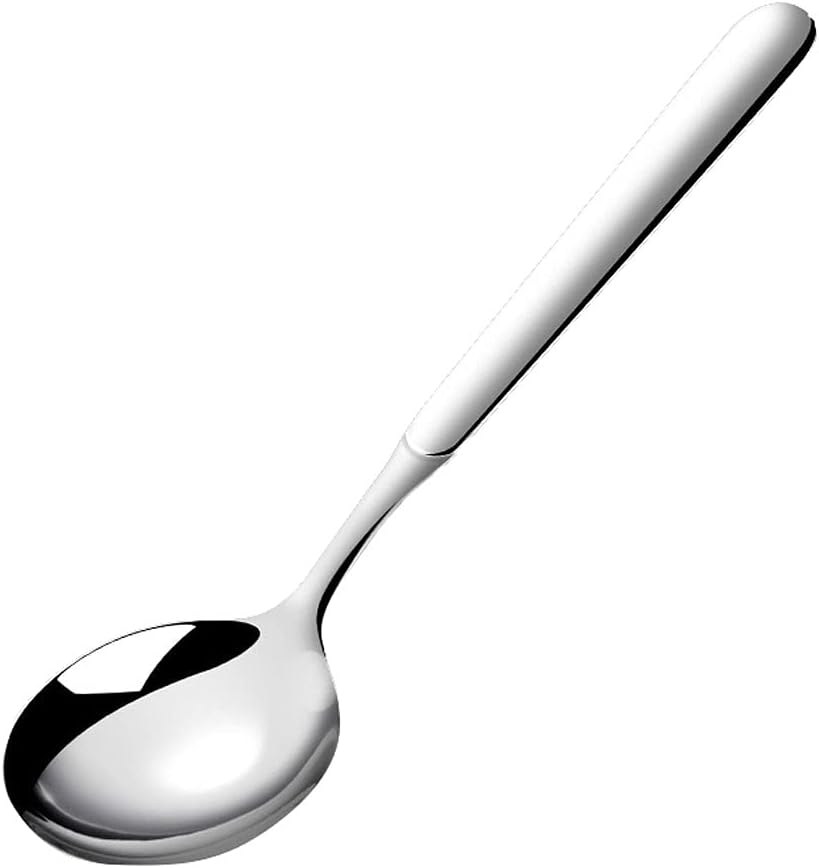 Spoon Stainless Steel Spoon,Thickening Spoon,Stirring Spoon,Mirror Polished,Silverware Spoons Use for Home,Restaurant Etc, Spoon (Color : One Color, Size : Small)