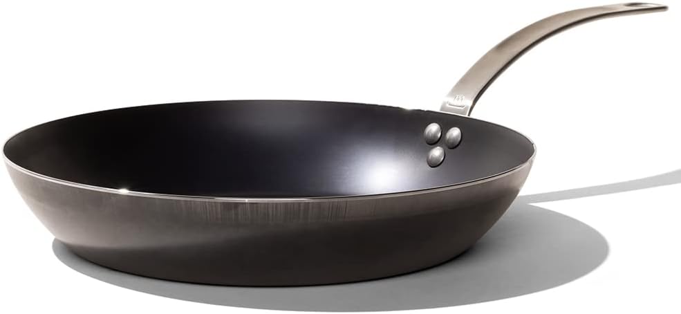 Made In Cookware - 12" Blue Carbon Steel Frying Pan - (Like Cast Iron, but Better) - Professional Cookware - Crafted in France - Induction Compatible