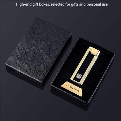 Encendedor portátil metálico ultrafino recargable color plata miniatura 5