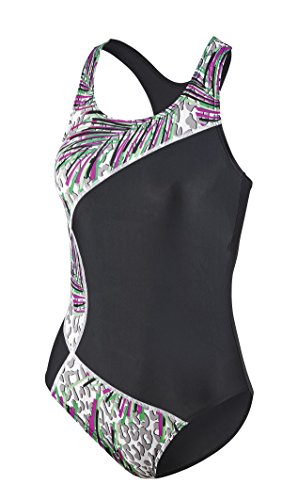 Preisvergleich Produktbild Beco Beermann Damen Schwimmanzug Aqua Badeanzug, schwarz / Bunt, 42