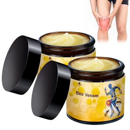 Crema de veneno de abeja profesional para articulaciones, 60 g x 2 cremas de veneno de abeja, 2 unidades de crema de reparación natural de veneno de abeja, crema ósea curativa de veneno de abeja