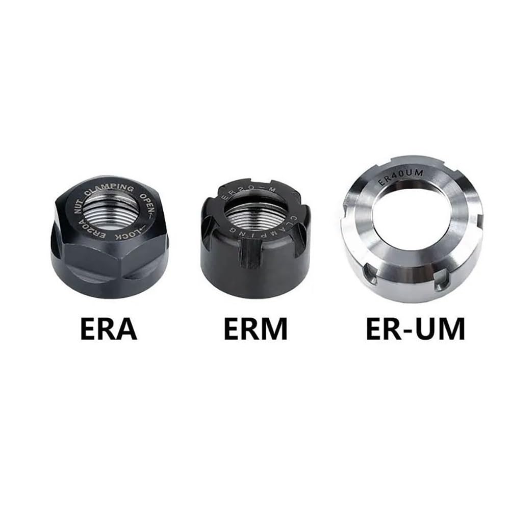 Tuerca de sujeción de pinza metálica tipo ER for fresa, A/M/UM, ER8-ER40, 1 pieza(50mmx22.5mm)