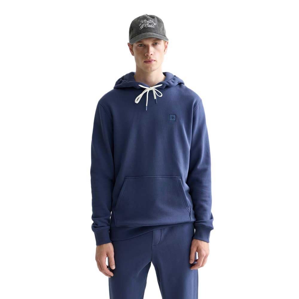 Scotch & Soda Herren Essential Badge Logo Hooded Sweatshirt Kapuzenpullover (1er Pack)