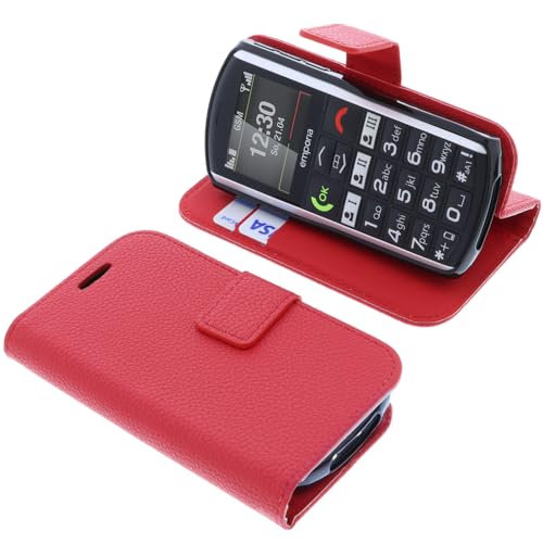 foto-kontor Tasche kompatibel mit Emporia Simplicity Book Style rot Schutz Hülle Buch