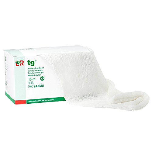 Image of Lohmann & Rauscher tg Tubular Bandage, Seamless Knit Stockinette Wrap for Lymphedema Compression Bandaging, 67% Cotton, 33% Viscose, Size K1, 10 m Roll