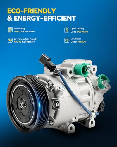 Image of PHILTOP 198376 NEW Air Conditioner AC Compressor with Clutch Replacement for Hyundai Santa Fe 2013-2018, Santa Fe XL 2019, Kia Sorento 2013-2015 3.3L /3.5L