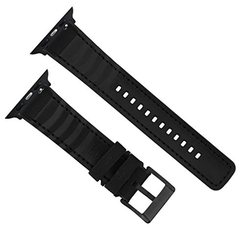 Image of BARTON WATCH BANDS - Cordura Fabric & Silicone Hybrid Watch Bands Compatible with Apple Watch Models - 1, 2, 3, 4, 5, 6, 7, 8, 9, 10, SE, Ultra & Ultra 2