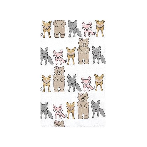 Image of Hudson Baby Unisex Baby Cotton Poly Flannel Burp Cloths, Wild Forest Pink 10-Pack, One Size