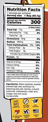Route 11 Potato Chips : Salt & Vinegar (30 Bags (2 Oz Each)) #TOP4