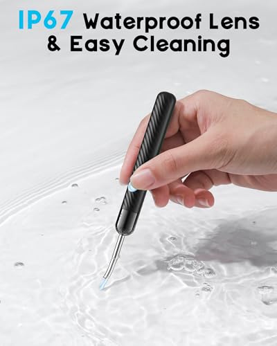 loyker x6 ear wax removal tool camera ear cleaner with camera fsa - hsa store eligible 1080p ear camera with 6led light for earnosethroattonsil stone examination black