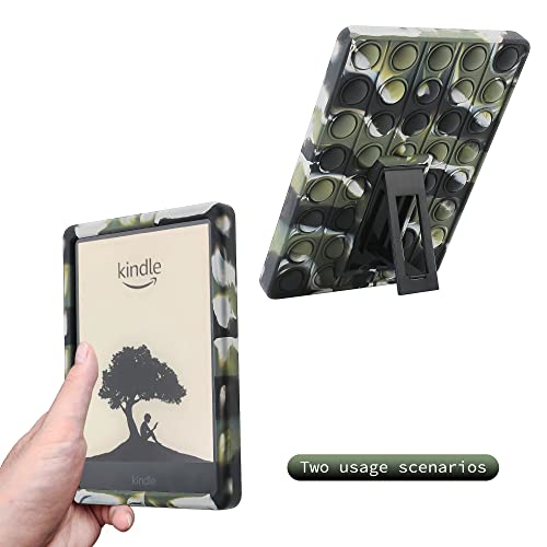 Xzc Case For 6.8" Kindle Paperwhite (11Th Generation-2021) And Kindle Paperwhite Signature Edition - Push Pop Silicone Shockproof E-Reader Cover With Kickstand (Camouflage) #TOP1