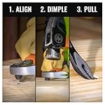 Klein Tools 66091 Nail Puller with Integrated Dimpler, Heavy-Duty Carbon Steel Cats Paw Pry Bar, 8-Inch - Image 3