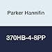 Parker Hannifin 370HB-4-8PP Par-Barb Polypropylene Female Elbow Fitting, 90 Degree Angle, 1/4" Hose Barb x 1/2" Female NPT, Black