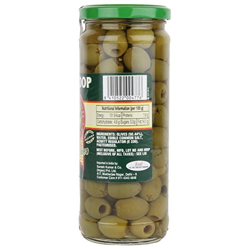 Olicoop Green Pitted Olives, 450g