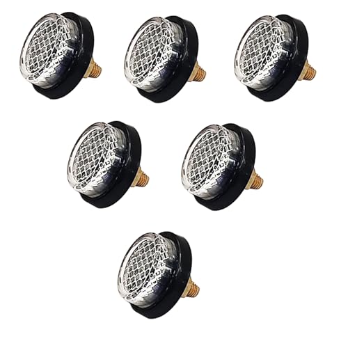 Image of Motorcycle License Plate Bolts and Nuts, 6 Pcs Mini Reflector Tag Screws, M5 Round Reflective Fasteners for Motorcycle License Plate Bracket, Bicycle, Car, and Trailer - Silver