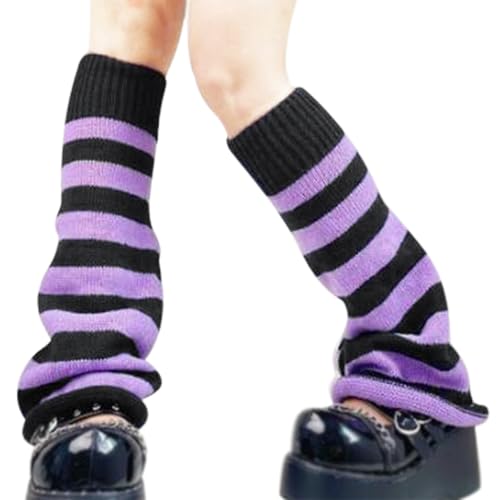 Y2K Knit Leg Warmers for Women Kawaii Leg Warmers Harajuku Long Leg Socks Cover Goth Lolita Winter Accessories