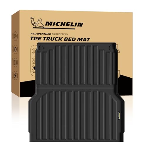 MICHELIN Truck Bed Mat for 2022 2023 2024 2025 2026 Hyundai Santa Cruz All-Weather Truck Bed Liner Custom Fit Durable TPE Bedliner Non-Slip