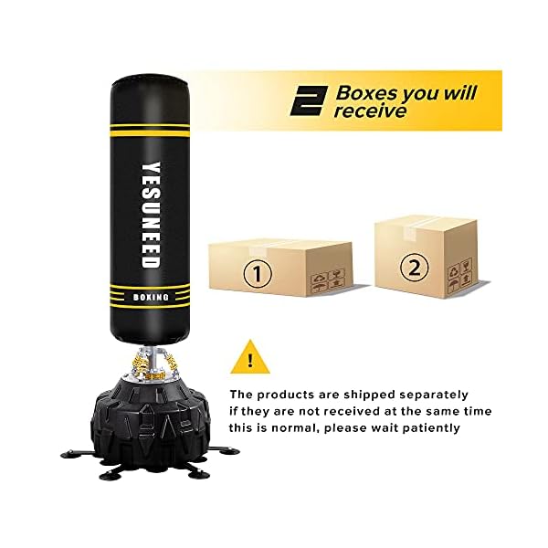 Freestanding-Punching-Bag-71-260lb-Heavy-Boxing-Bag-with-24-Suction-Cup-Base-Stand-Kickboxing-Bag-for-Gym-Home-Office Freestanding Punching Bag 71"-260lb Heavy Boxing Bag with 24 Suction Cup Base-Stand Kickboxing Bag for Gym Home Office (Black, 71")