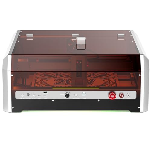 20W Laser Engraver and Cutter Machine, Woxcker L8 MAX Pre-Assemble All-in-one Enclosure with Air Assist, Camera, Honeycomb, 40000mm/min Laser Cutter and Engraver Machine for Wood Metal Acrylic, etc.