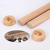 Ampia applicazione: il set di aste per armadio in legno è perfetto per appendere i vestiti e organizzare il tuo armadio in legno, guardaroba
