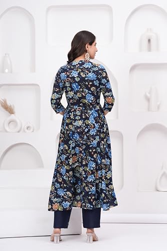 Image of MANHAREE | Women's Rayon Kurta with Pant & Dupatta Set