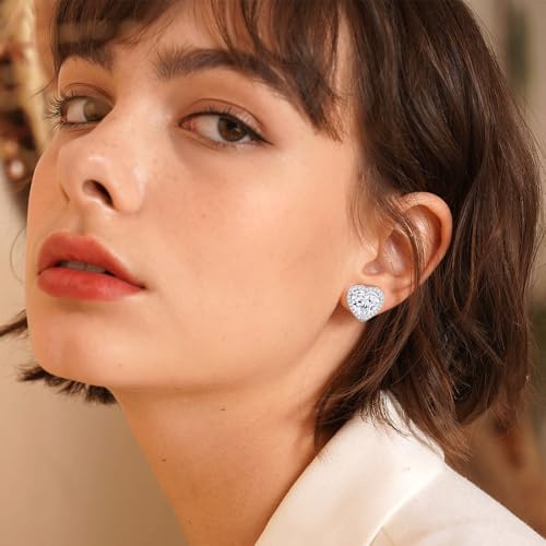 Aretes clip en forma de corazón para mujer miniatura 2