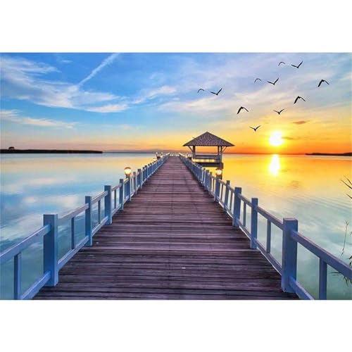 Kit peinture diamant 5D complet coucher du soleil 40x50cm pour adultes et enfants