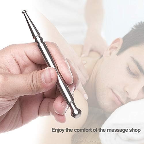 Image of Acupuncture Pen, Facial Reflexology Tools Stainless Steel, Trigger Point Massager Tool, Deep Tissue Massage Tool 1 pcs (Accupresour pen 3)