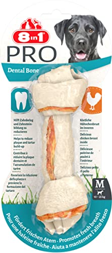 8in1 Pro Dental Knochen M - gesunder Kauknochen für mittelgroße Hunde zur Zahnpflege, 1 Stück